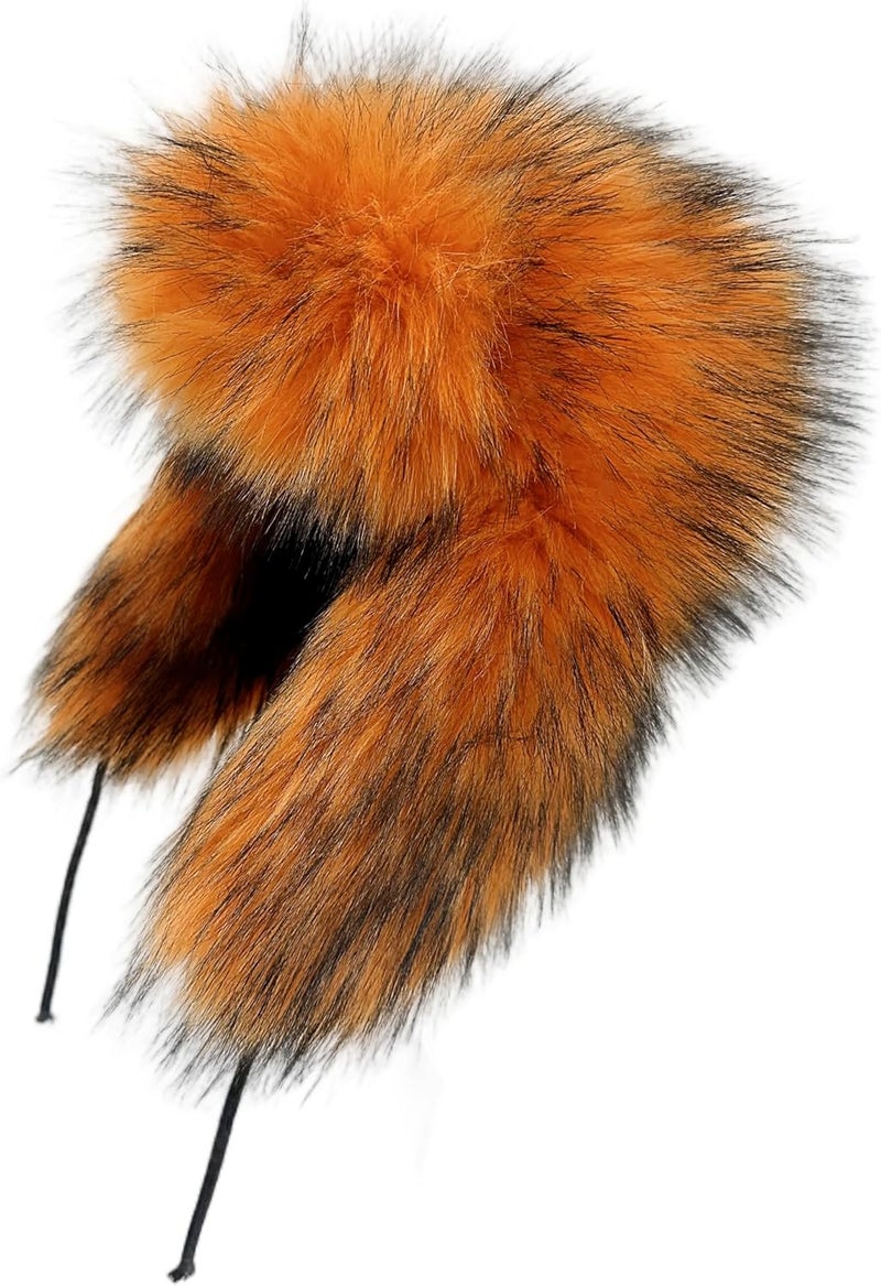 YFJNV Y2K Faux Fur Russian Hat, Soft, Warm Winter Trapper Hat with Earmuffs for Men and Women - Image 3